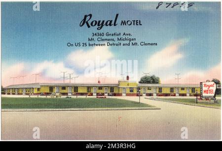 Royal Motel, 34360 Gratiot Ave., Mt. Clemens, Michigan, on US 25 entre Detroit et Mt. Clemens , Motels, Tichnor Brothers Collection, cartes postales des États-Unis Banque D'Images