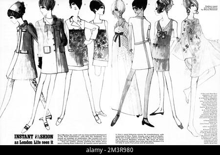 Illustration de mode, 1966 Banque D'Images