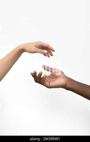 Des mains multiraciales réunies 2, résolution et photo de haute qualité Banque D'Images