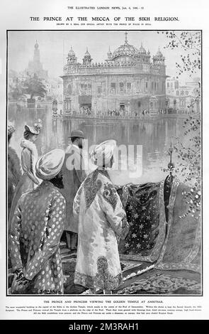 George, Prince de Galles en Inde à Amritsar, 1906 Banque D'Images