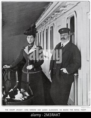 Roi Édouard et Reine Alexandra 1902 Banque D'Images