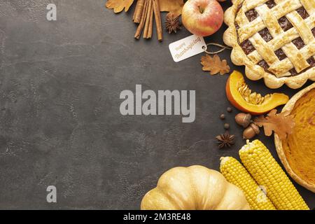 Vue de dessus tarte pommes stuc arrière-plan. Résolution et superbe photo de haute qualité Banque D'Images