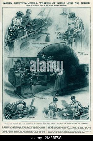 Femmes fabricants de munitions 1916 Banque D'Images