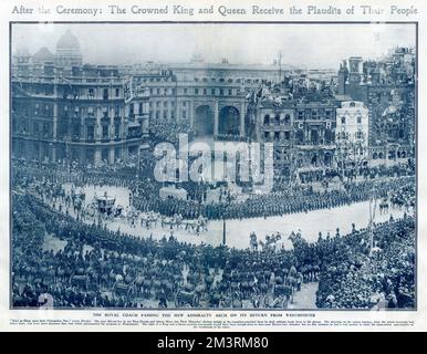 Couronnement du roi George V, voyage de retour 1911 Banque D'Images