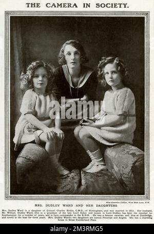 Freda Dudley Ward et ses enfants Banque D'Images