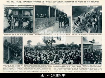 Grève du charbon : mouvements vers un règlement officiel 1926 Banque D'Images