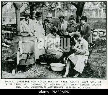 Grève générale 1926 : les femmes de la société bénévoles Banque D'Images