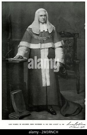 Sir Charles Arthur Russell, Baron Russell de Kilowen (1832 - 1900), homme d'État irlandais du 19th siècle, et Lord Chief Justice d'Angleterre. 1898 Banque D'Images