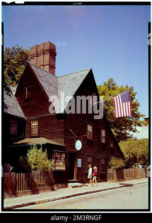 Salem, Maison des sept Gables, Architecture, habitations, magasins et magasins. Collection de négatifs photographiques Samuel Chamberlain Banque D'Images