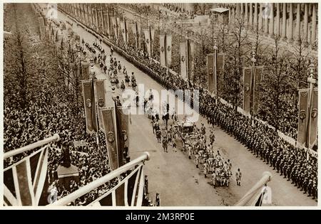 Cortège du couronnement, roi George VI d'Angleterre 1937 Banque D'Images