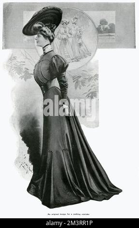 Costume de marche 1905 Banque D'Images