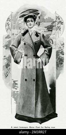 Manteau automobile pour femmes 1905 Banque D'Images