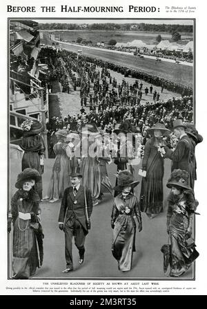 Noirceur de la société à Ascot - juin 1910 Banque D'Images