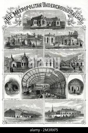 Métro métropolitain 1862 Banque D'Images