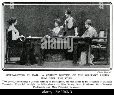 Suffragettes en cire 1908 Banque D'Images