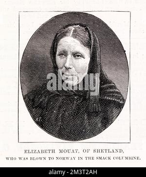 Elizabeth Mouat, une Shetlander qui a survécu à un voyage solitaire de 9 jours sur un bateau à destination de la Norvège. Banque D'Images
