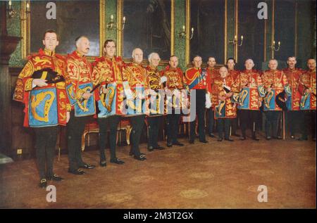 Officiers d'armes du Collège des hérauts, 1952 Banque D'Images