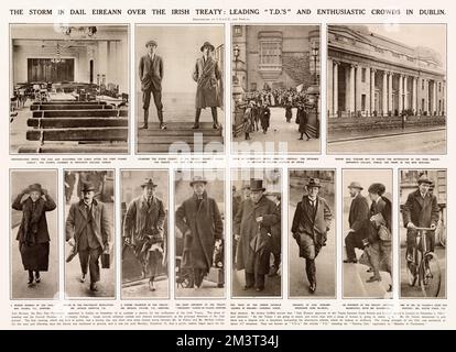 Les politiciens irlandais arrivent pour les débats de ratification du traité Banque D'Images