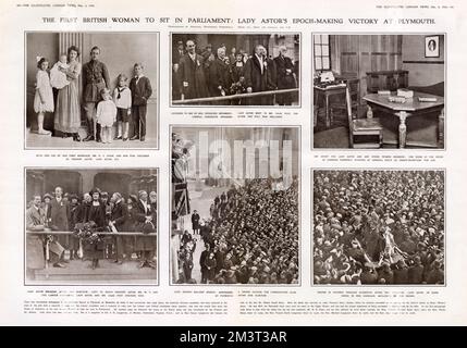 Première femme britannique membre du Parlement - Lady Astor Banque D'Images