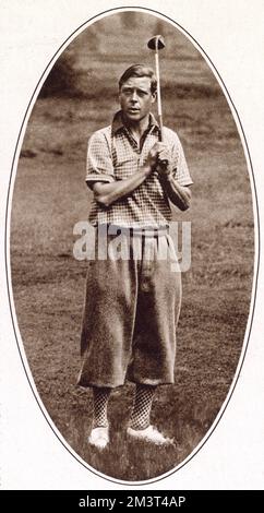 Prince de Galles jouant au golf à Walton Heath Banque D'Images