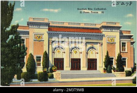 Scottish Rite Cathedral, El Paso, Texas, 95 , Églises, Tichnor Brothers Collection, cartes postales des États-Unis Banque D'Images