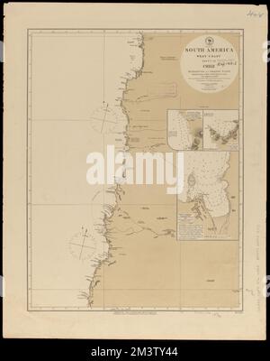 Amérique du Sud, côte ouest : republication de Brit. Admty. n° de graphique 1276, avec des ajouts à 1876 , côtes, Chili, cartes, ports, Chili, Taltal, cartes, ports, Chili, Carrizal Bajo, cartes, cartes marines, Chili, Atacama, Cartes marines, Chili, région d'Antofagasta, cartes marines, Chili, Paposo Road, Atacama Chile, cartes, Antofagasta Chile : région, cartes, Paposo Road Chile, cartes, Taltal Chile, Cartes, Carrizal Bajo Chili, cartes Norman B. Leventhal Map Center Collection Banque D'Images