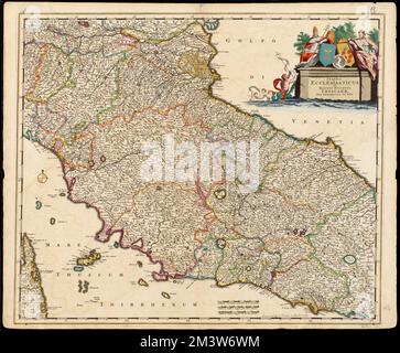 Statut ecclesiasticus et magnus ducatus Thoscanae , Toscane Italie, cartes, premiers travaux à 1800 Norman B. Leventhal Map Center Collection Banque D'Images