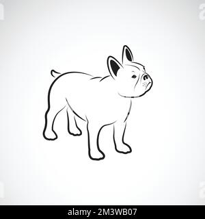 Motif bouledogue sur fond blanc. Animaux de compagnie. Animaux. Logo ou icône de chien. Illustration vectorielle superposée facile à modifier. Illustration de Vecteur