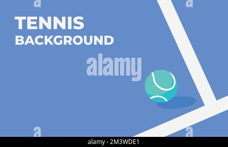 Affiche paysage tournoi de sports de tennis. Illustration vectorielle plate d'arrière-plan de tennis Illustration de Vecteur