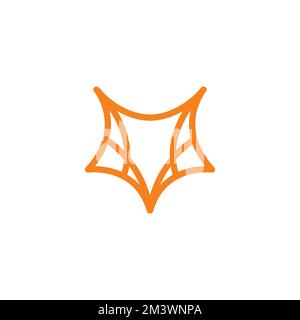Logo Fox Head Line. Simple renard géométrique Illustration de Vecteur