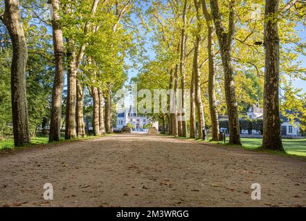 L'entrée principale du Château d'Azay-le-Rideau Banque D'Images