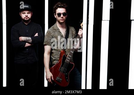 Portrait du groupe de rock Royal Blood au Guildhall O2, Southampton, 19 mai 2017. Banque D'Images