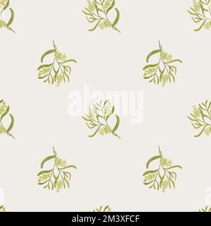 Motif olive aquarelle sans couture. Illustration avec une branche d'olivier à fleurs. Design pour la couverture, la papeterie et le papier peint. Banque D'Images