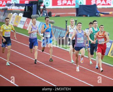 KRAMER Andreas d'Eden ,ROBERT Benjamin de France , WIGHTMAN Jake , PATTISON Ben de Grande-Bretagne , CRESTAN Eliott de Belgique , BARONTINI Simone d'Italie , MARQUE ANGLAISE d'Irlan et GARCÍA Mariano d'Espagne 800m FINALE MASCULINE pendant les Championnats européens d'athlétisme 2022 sur 17 août, 2022 à Munich, Allemagne. Photo de Laurent Lairys DPPI Banque D'Images