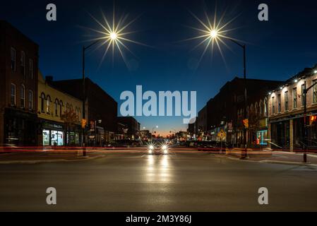 Lindsay Ontario Canada Centre-ville, rue Kent, dans la ville de Kawartha Lakes Banque D'Images