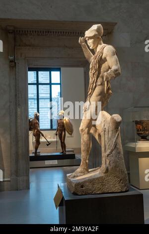 Statue en marbre du guerrier blessé, Metropolitan Museum of Art, New York, États-Unis 2022 Banque D'Images