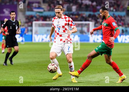 Doha, Qatar. 17th décembre 2022. Khalifa International Stadium Lovro Majer de Croatie pendant la Croatie contre le Maroc s'est tenu au Khalifa International Stadium à Doha, CA. (Marcio Machado/SPP) crédit: SPP Sport presse photo. /Alamy Live News Banque D'Images