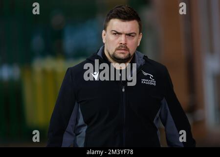 Newcastle, Royaume-Uni. 17th décembre 2022. Mark Tampin de Newcastle Falcons arrive au stade pour le match de la coupe européenne de rugby à XV entre Newcastle Falcons et Cardiff Blues à Kingston Park, Newcastle, le samedi 17th décembre 2022. (Credit: Chris Lishman | MI News) Credit: MI News & Sport /Alay Live News Banque D'Images