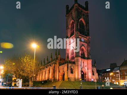 Église St Luke bombardée, Liverpool. Bombardé au Blitz de mai 1941. Cette image a été prise en décembre 2022. Banque D'Images