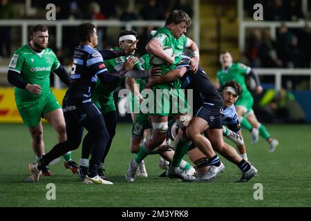 Newcastle, Royaume-Uni. 17th décembre 2022. Josh Peters de Newcastle Falcons en action lors du match de la coupe européenne du Rugby Challenge entre Newcastle Falcons et Cardiff Blues à Kingston Park, Newcastle, le samedi 17th décembre 2022. (Credit: Chris Lishman | MI News) Credit: MI News & Sport /Alay Live News Banque D'Images