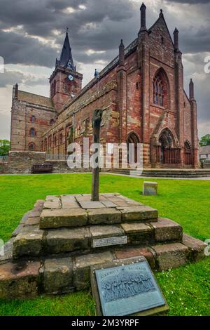 Cathédrale St Magnus, Kirkwall, Orkney Islands, Royaume-Uni Banque D'Images