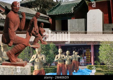 Le monastère de Shaolin, également connu sous le nom de temple de Shaolin, est une célèbre institution monastique qui a donné naissance au bouddhisme Chan et au Shaolin Kung Fu Banque D'Images