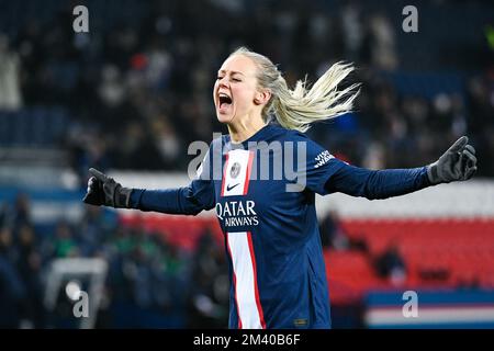 Amanda Ilestedt de PSG lors de la Ligue des champions de l'UEFA, Group A match de football entre Paris Saint-Germain et le Real Madrid sur 16 décembre 2022 au stade du Parc des Princes à Paris, France - photo Victor Joly / DPPI Banque D'Images