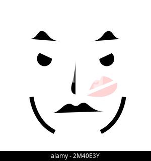 Vector Angry mignette dans un style sans égal Illustration de Vecteur