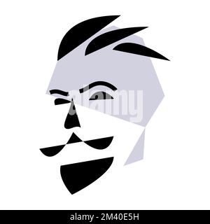 Vector barber dans un style inégalé Illustration de Vecteur