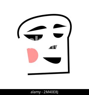 Face femelle vectorielle dans un style inégalé Illustration de Vecteur