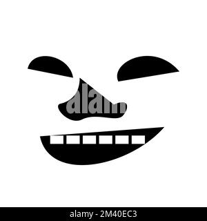 Vecteur de la face maléfique dans un style inégalé Illustration de Vecteur