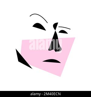 Vecteur homme beau dans un style inégalé Illustration de Vecteur