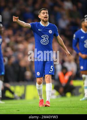 22 Oct 2022 - Chelsea / Manchester United - Premier League - Stamford Bridge Jorginho de Chelsea pendant le match de la première League contre Manchester United photo : Mark pain / Alay Banque D'Images