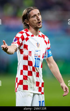 Al Rajjan, Qatar. 17th décembre 2022. Football: Coupe du monde, Croatie - Maroc, finale, match pour 3rd places, Stade international de Chalifa, les gestes luka Modric de Croatie. Crédit : Tom Weller/dpa/Alay Live News Banque D'Images